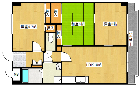 ドリーム中村の間取り