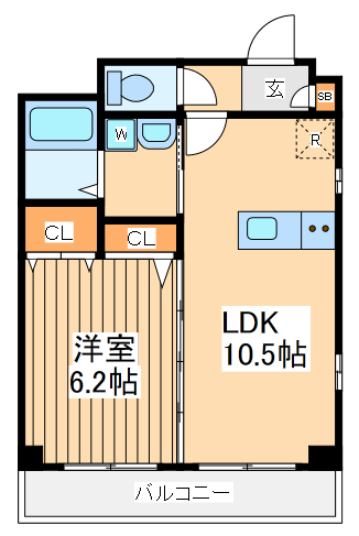 【ヒルズワイケーの間取り】