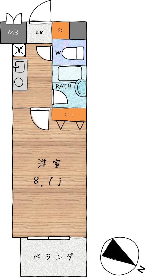 【エンクレスト博多駅南の間取り】