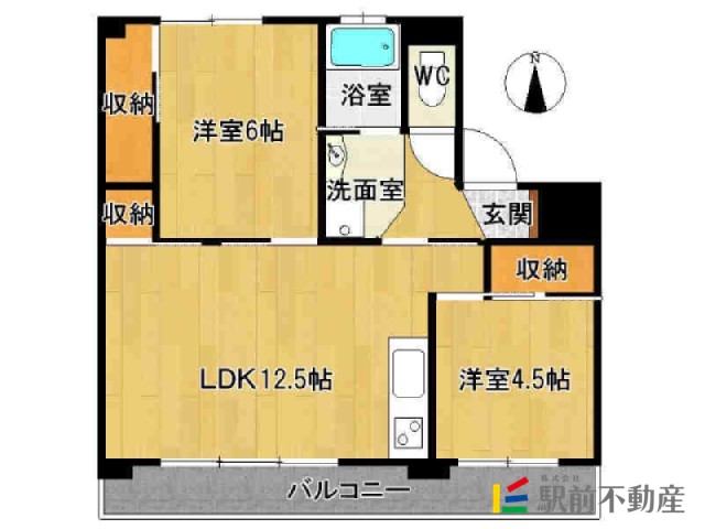 ハッピーエステート大財北　３号棟の間取り