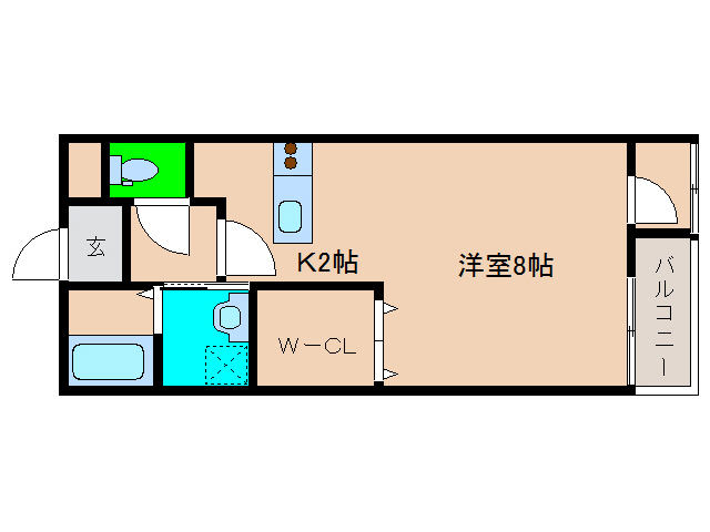 都城市上川東のアパートの間取り