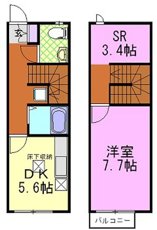 リースランド平出 Dの間取り