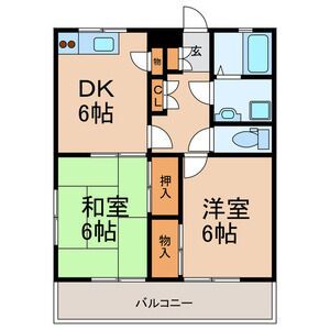 松戸市田中新田のマンションの間取り