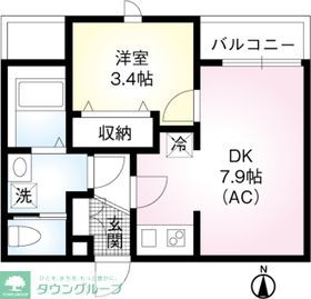 荒川区荒川のアパートの間取り