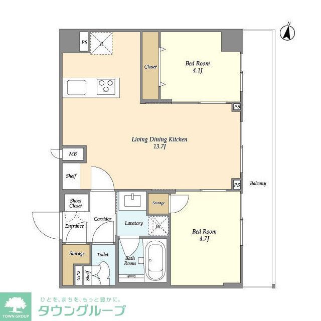 リテラス日暮里の間取り