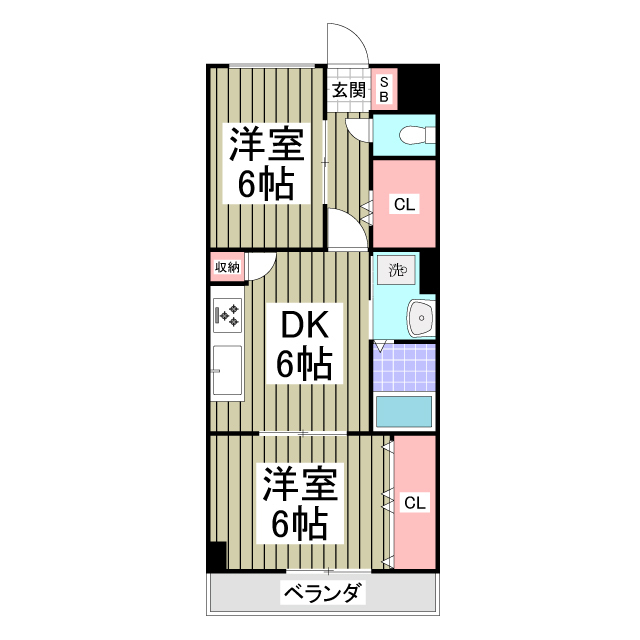 フィオーレ２の間取り