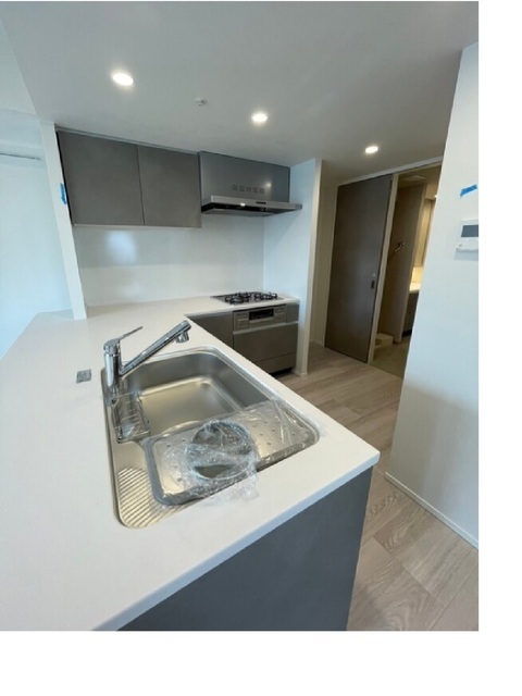 キッチン　システムキッチン（３口グリル付）、食洗器