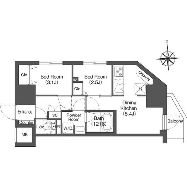 コンフォリア・リヴ木場の間取り写真