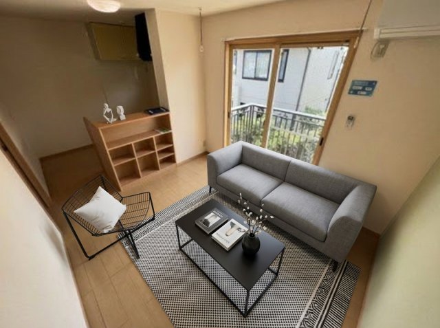 居室・リビング　家具はCGのイメージ画像になります。※実際に家具は付いており