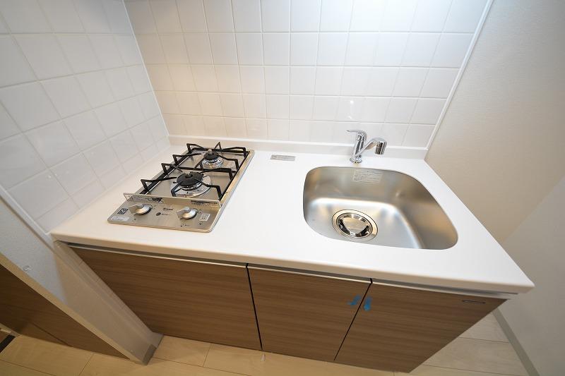 キッチン　プレサンス谷町リーベ　２口ガスコンロ