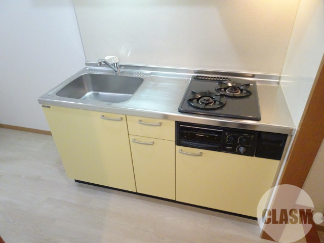 キッチン　２口コンロ＋グリル付きシステムキッチン♪