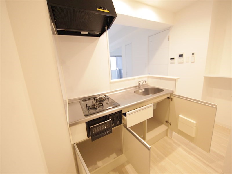 キッチン　システムキッチン（ガス2口コンログリル付）カウンターキッチン