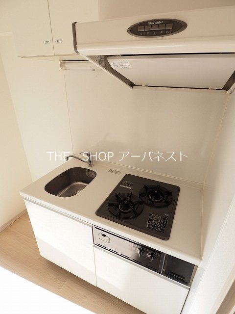 キッチン　機能的な２口ガスキッチン