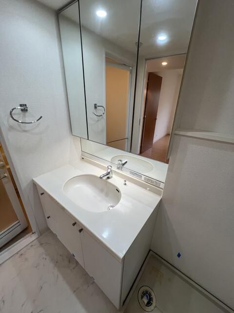 洗面設備　独立洗面化粧台が付いています