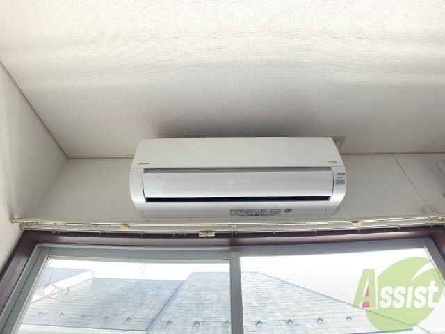 その他設備　ピカピカのエアコンが付いていました。寒暖対策ばっちり。