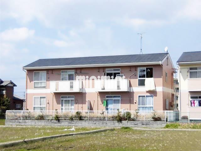 建物外観　赤茶色のアパートです。