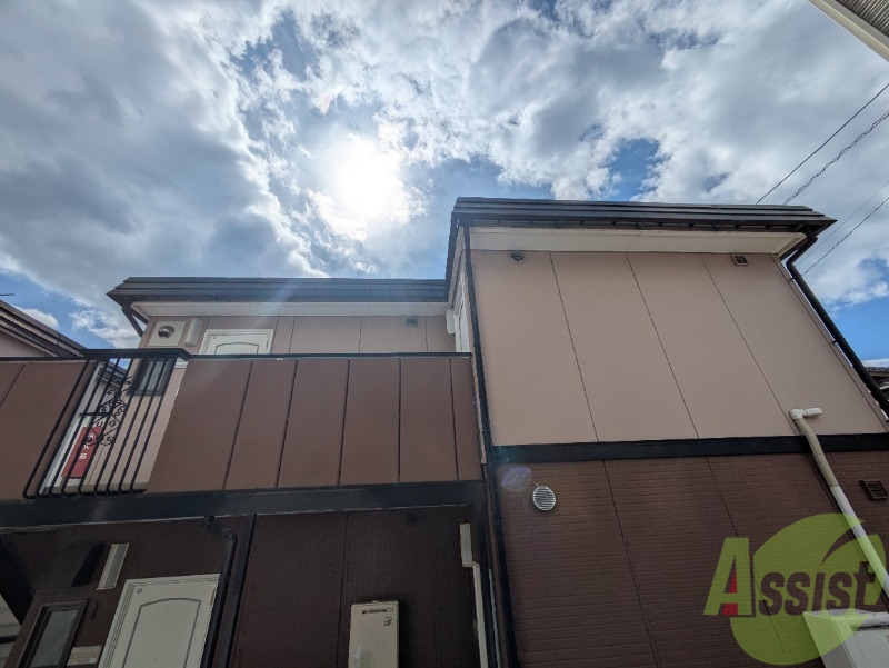 眺望　正面には高い建物がありますが風通しは良さそうです。