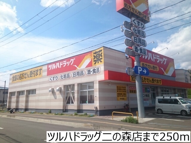 ドラックストア　ツルハドラッグ二の森店（ドラッグストア）まで250m