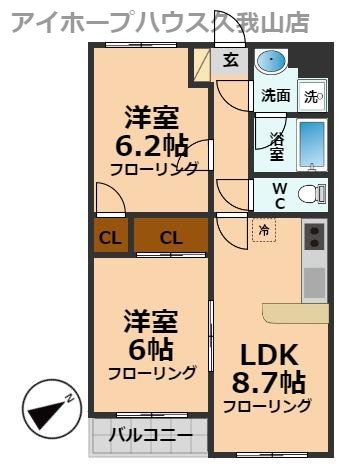 京王井の頭線 三鷹台駅 徒歩23分 3階建 築31年の間取り写真