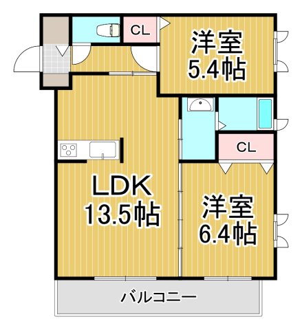 コスモス野上の間取り写真