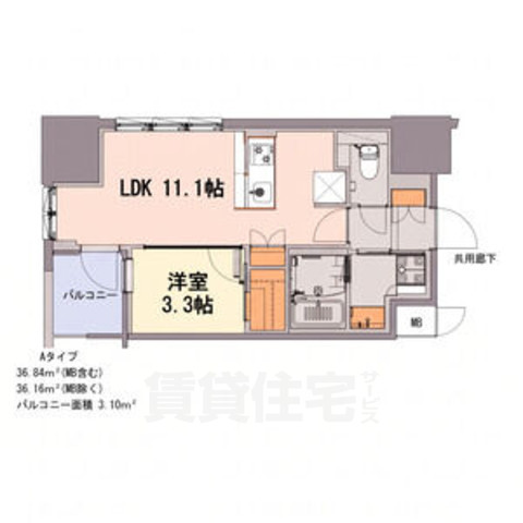S-RESIDENCE千種belvia TOWERの間取り写真