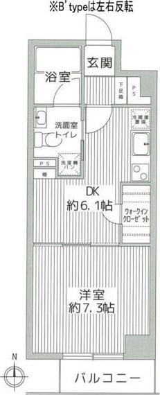 サンレムート江坂eastの間取り写真