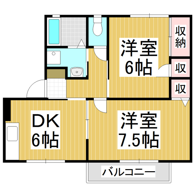 セジュール並木Bの間取り写真