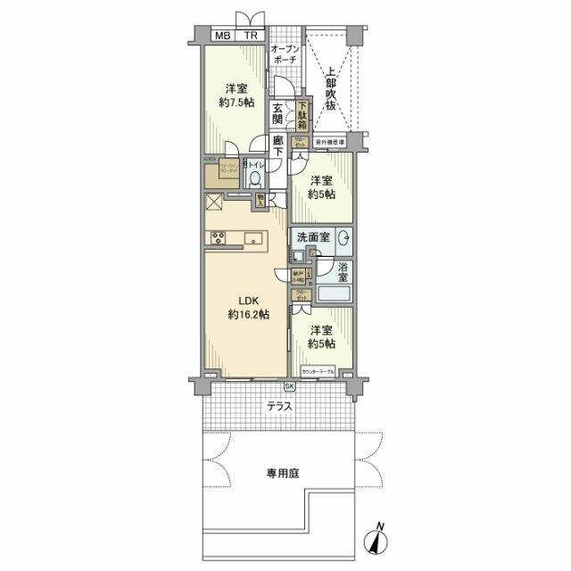 京王井の頭線 富士見ケ丘駅 徒歩11分 3階建 築15年の間取り写真