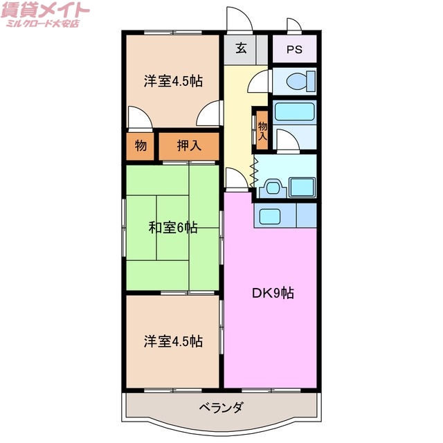 大木マンションA棟の間取り写真