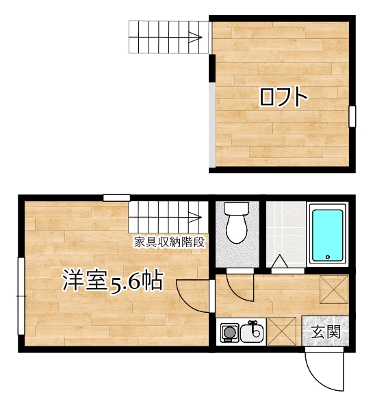 京急本線 八丁畷駅 徒歩7分 2階建 築10年の間取り写真