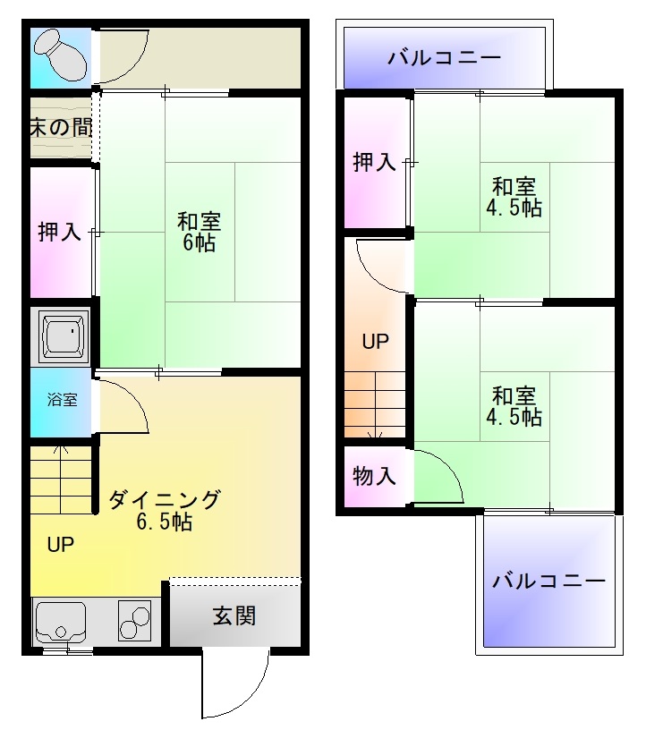 大蓮南2丁目貸家の間取り写真