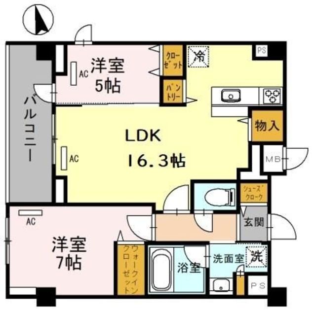 ＪＲ東海道本線 尼崎駅 徒歩1分 9階建 築4年の間取り写真