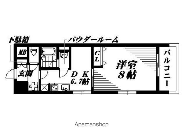 近鉄難波線 近鉄日本橋駅 徒歩4分 14階建 築21年の間取り写真