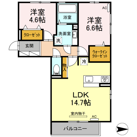 west　Side島町の間取り