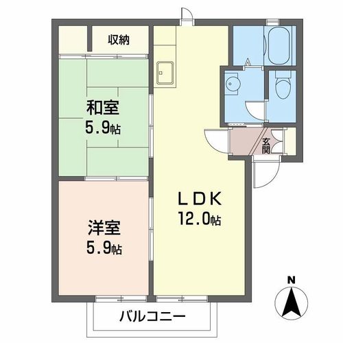 ラフォーレ河原の間取り