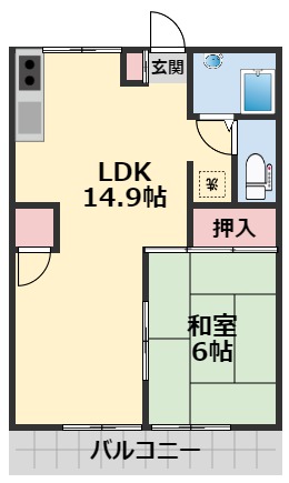 北久米ハイツの間取り