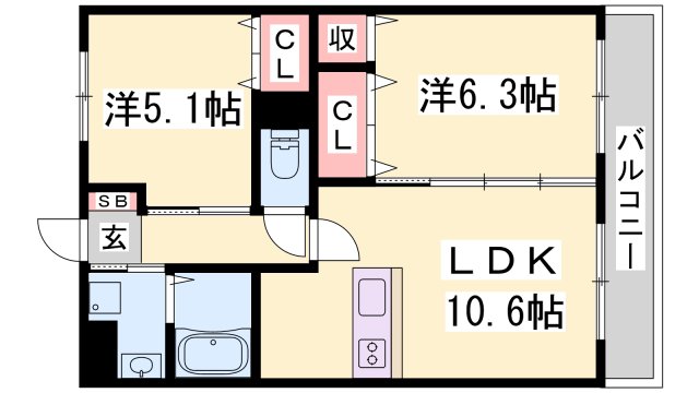 ユーミー福崎の間取り