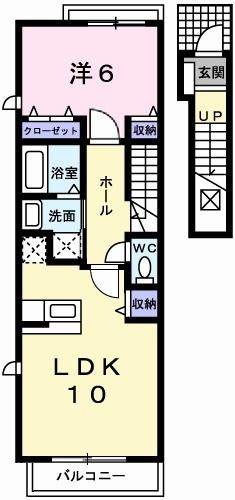 リシェスコリーヌＢの間取り