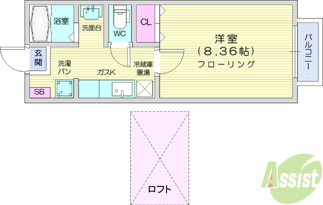 アフォリステーション新田東ウエストの間取り