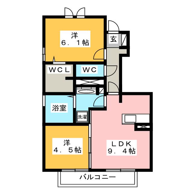 シャトーＴ　Ｂの間取り