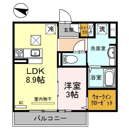 【カーサ金森の間取り】