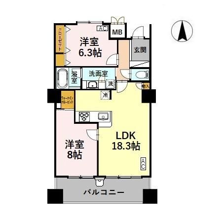 金沢市本町のマンションの間取り