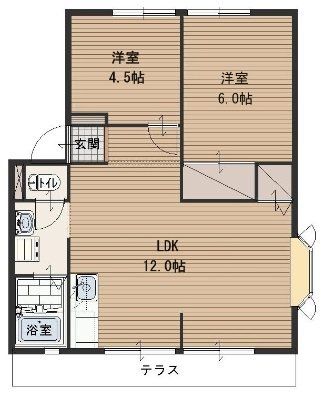 【所沢市小手指町のアパートの間取り】