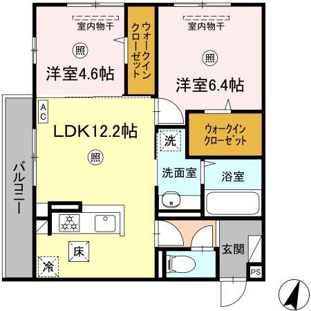 D-ROOM尾長東の間取り