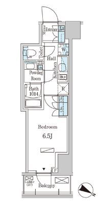 【港区赤坂のマンションの間取り】