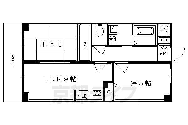 ダイアモンテ七条の間取り