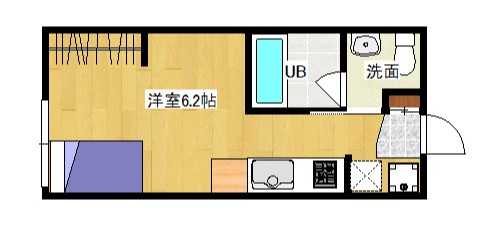 広島市東区戸坂大上のアパートの間取り