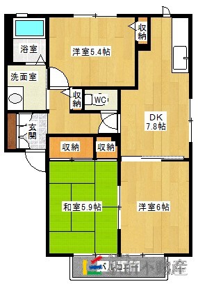 ドミール医大北Ｂの間取り