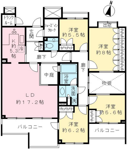 エストライフつつじヶ丘七番館の間取り