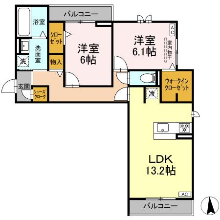 【シエル シャンテの間取り】